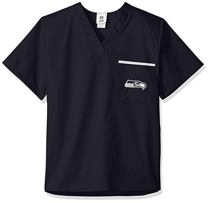 Officially Licensed NFL Unisex Solid Scrub Top